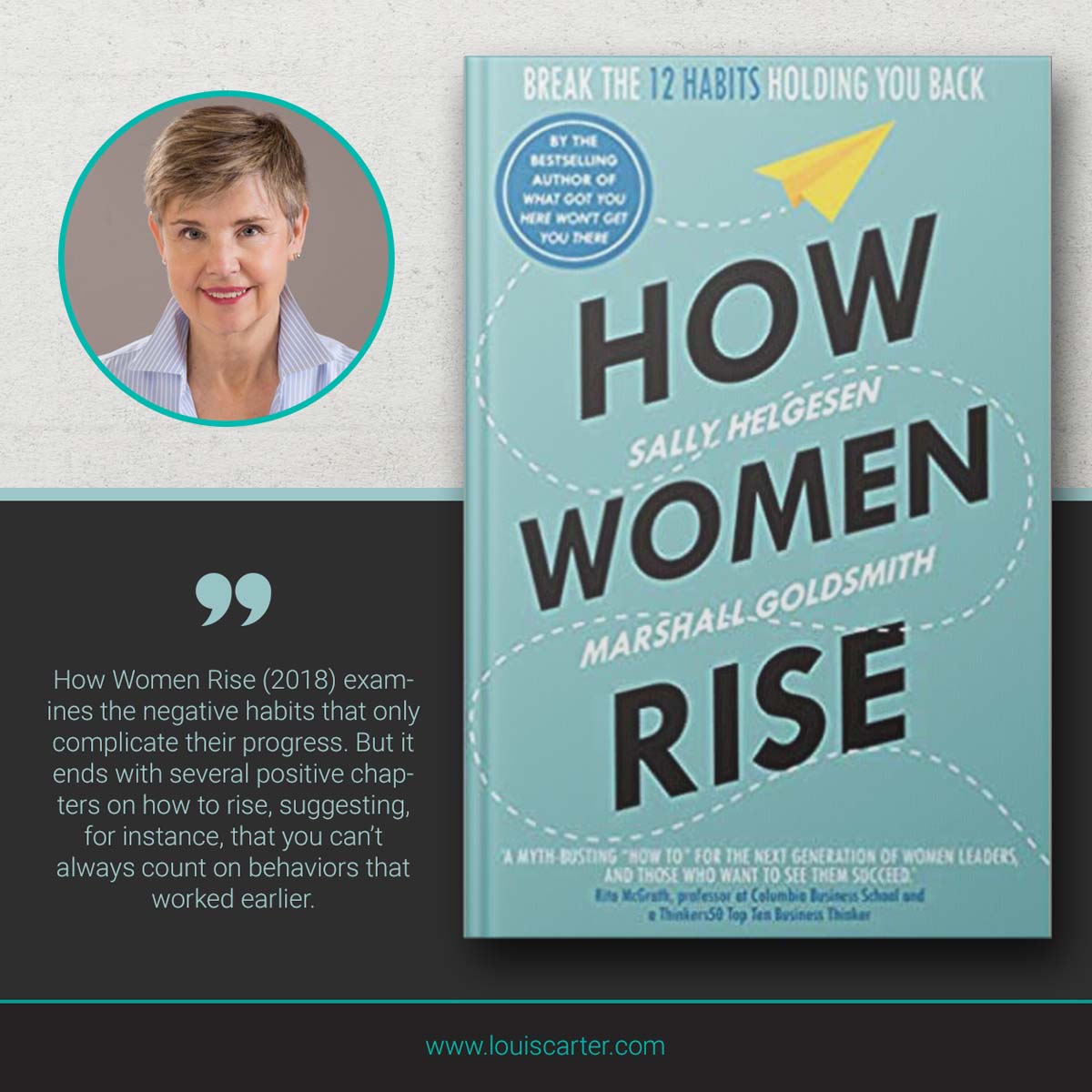 Image of Leadership book How Women Rise by Sally Helgesen and Marshall Goldsmith.