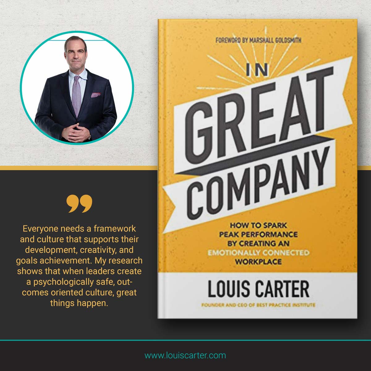 Image of best books on leadership In Great Company by Louis Carter.