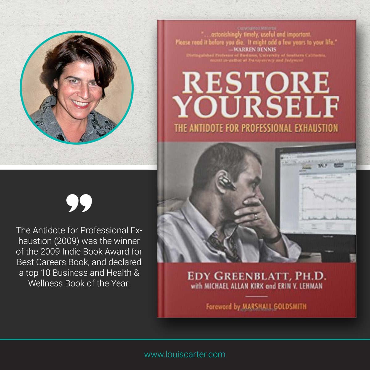 Image of Leadership book Restore Yourself by Edy Greenblatt.