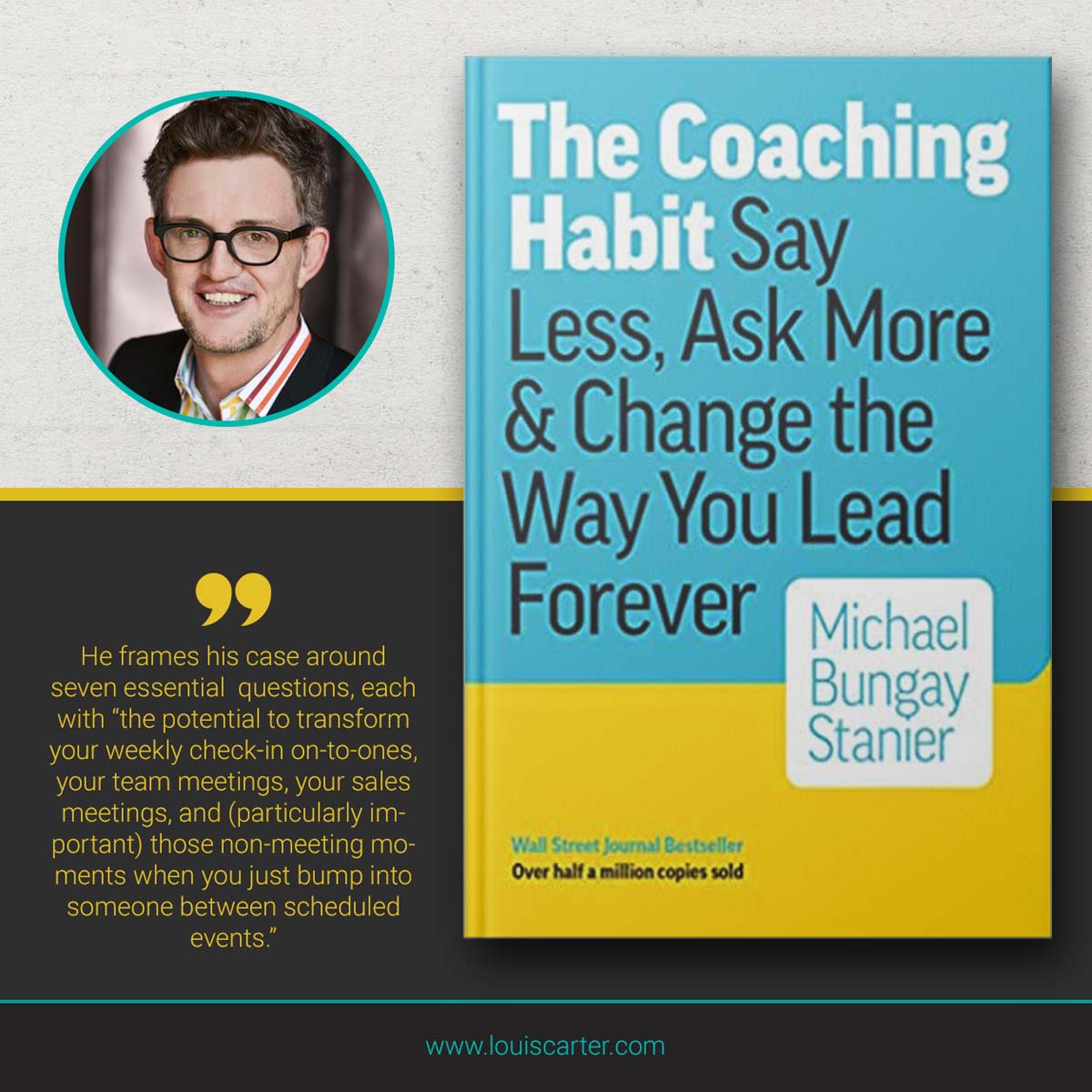 Image of The Coaching Habit by Michael Bungay Stanier leadership books.